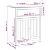 vidaXL Armoire de couloir BODO blanc 80x35x90 cm