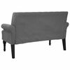vidaXL Banc avec dossier Gris fonc&eacute; 120 x 62 x 75,5 cm Tissu