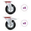 vidaXL16 pcs Roulettes pivotantes 160 mm