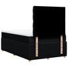 vidaXL Sommier &agrave; lattes de lit avec matelas noir 120x190 cm tissu