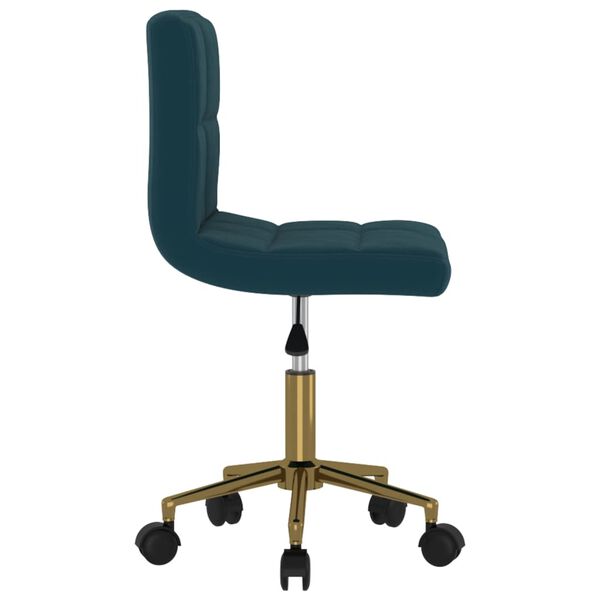 vidaXL Chaise pivotante de salle &agrave; manger Bleu Velours