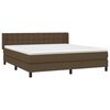 vidaXL Sommier &agrave; lattes de lit avec matelas Marron fonc&eacute; 160x200 cm