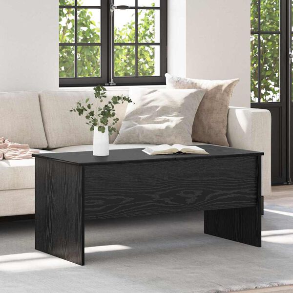vidaXL Table basse Ch&ecirc;ne noir 102 x 50,5 x 46,5 cm Bois d'ing&eacute;nierie