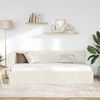 vidaXL Cadre de lit d'angle Cr&egrave;me 90 cm x 200 cm Velours