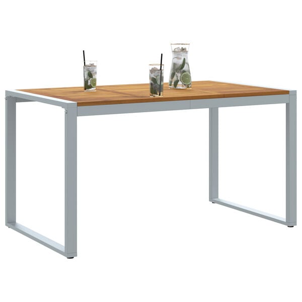 vidaXL Table de jardin et pieds en forme de U 140x80x75 cm bois acacia