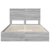 vidaXL Lit de Rangement Gris Sonoma 140 x 200 cm Bois d'ing&eacute;nierie