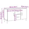 vidaXL Buffet ch&ecirc;ne artisanal 100x36x60 cm bois d'ing&eacute;nierie