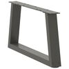 vidaXL Pieds de table basse en forme de V, 2 pi&egrave;ces, anthracite, 50 x (30-31,3) cm, acier