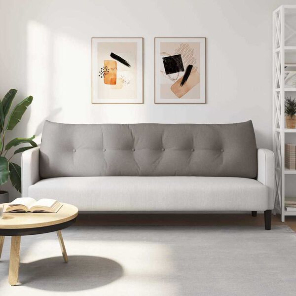 vidaXL Coussin de Dos Taupe 180 x 24 x 50 cm tissu