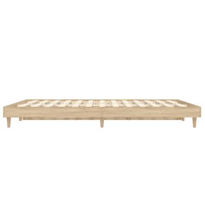 vidaXL Cadre de lit sans matelas chêne sonoma 135x190 cm