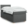 vidaXL Sommier &agrave; lattes de lit avec matelas Gris fonc&eacute; 100x200cm Tissu