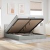 VidaXL Cadre de lit ottoman avec matelas gris clair 200x200 cm velours