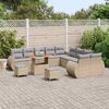 vidaXL Ensemble de canap&eacute; de jardin 13 pcs beige et gris clair