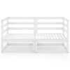 vidaXL Canap&eacute; &agrave; 2 places de jardin Blanc Bois de pin solide