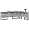 vidaXL T&ecirc;te de lit de rangement Gris Sonoma 140 cm Bois d'ing&eacute;nierie