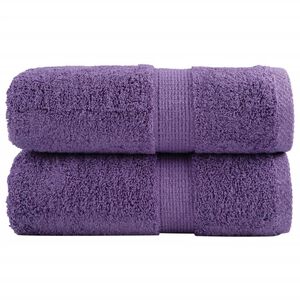 vidaXL Serviettes de toilette Premium SOLUND 2 pi&egrave;ces Violet 30x30 cm