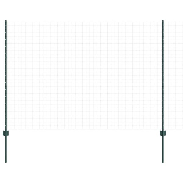 vidaXL Poteau de cl&ocirc;ture. 11 pcs Vert 150 cm Acier