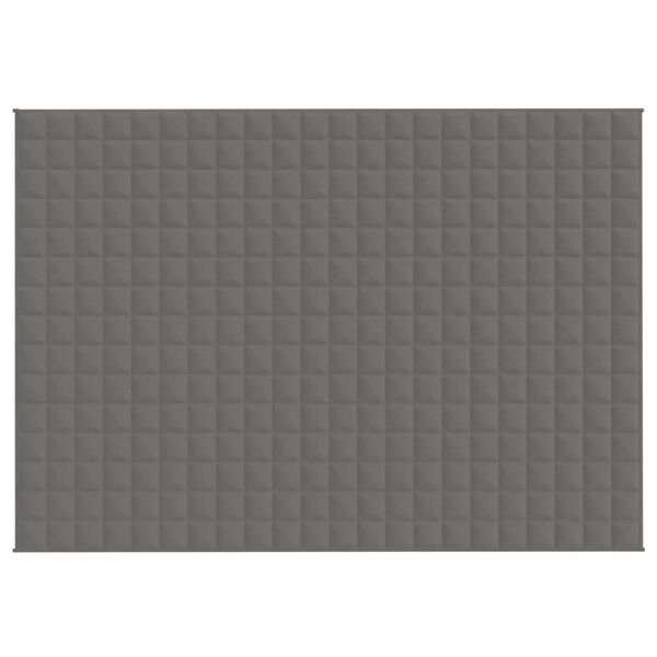 vidaXL Couverture lest&eacute;e Gris 155x220 cm 11 kg Tissu