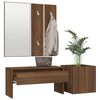 vidaXL Ensemble de meubles de couloir Ch&ecirc;ne marron Bois d'ing&eacute;nierie