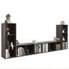 vidaXL Meubles TV 4 pcs Gris 107x35x37 cm Bois d'ing&eacute;nierie