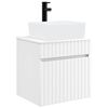 vidaXL Meuble de lavabo mural Blanc 49 x 41 x 63 cm Bois d'ing&eacute;nierie