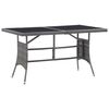 vidaXL Ensemble &agrave; Manger de jardin 7pcs R&eacute;sine tress&eacute;e Anthracite gris