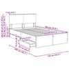 vidaXL Cadre de lit Ch&ecirc;ne Sonoma 135 x 190 cm Bois Ing&eacute;nierie