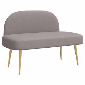 vidaXL Banc rembourr&eacute; avec dossier Taupe 110 x 60 x 76 cm