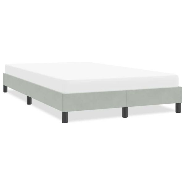 vidaXL Cadre de lit sans matelas gris clair 120x210 cm velours