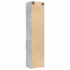 vidaXL Armoire de rangement mince gris b&eacute;ton 50x42,5x225 cm
