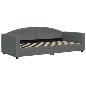 vidaXL Lit de repos sans matelas gris fonc&eacute; 90x200 cm tissu