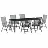 vidaXL Ensemble de salle &agrave; manger pour jardin 7 pc Anthracite