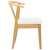 vidaXL Chaise de salle &agrave; manger 2 pcs Naturel et Blanc