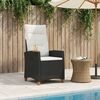 vidaXL Chaise inclinable avec plateau &agrave; th&eacute; 62 x 64 x 112 cm polyrotin