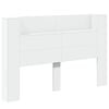 vidaXL Cabinet de T&ecirc;te de Lit avec LED Blanc Bois d'ing&eacute;nierie