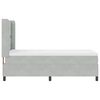 vidaXL Lit &agrave; ressorts avec matelas Gris clair 80 x 200 cm Velours