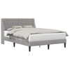 vidaXL Cadre de lit avec t&ecirc;te de lit Gris clair 120 x 190 cm Velours