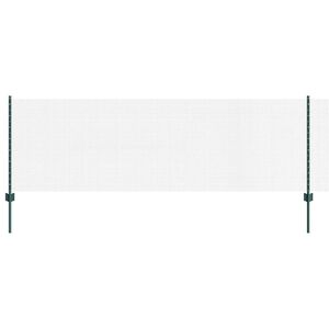 vidaXL Cl&ocirc;ture en fil soud&eacute; avec poteaux 100 x 0,8 m Vert Maille