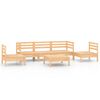 vidaXL Salon de jardin 6 pcs Bois de pin massif