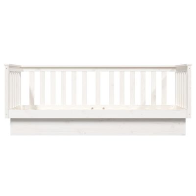 vidaXL Lit de jour Blanc 75x190 cm Bois de pin massif