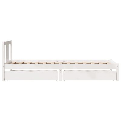 vidaXL Cadre de lit sans matelas blanc 90x200 cm bois de pin massif