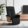 vidaXL Fauteuil inclinable avec repose-pieds noir tissu