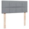 vidaXL Sommier &agrave; lattes de lit avec matelas Gris clair 120x200cm Tissu