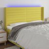 vidaXL T&ecirc;te de lit &agrave; LED Vert 163x16x118/128 cm Tissu