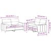 vidaXL Ensemble de canap&eacute;s 2 pcs avec coussins marron tissu