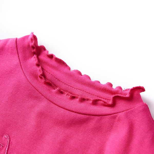 T-shirt enfants &agrave; manches longues rose vif 104