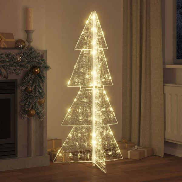 vidaXL Sapin de No&euml;l avec 160 LED Blanc chaud 150 cm Acrylique