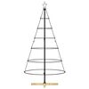 vidaXL Arbre en c&ocirc;ne de No&euml;l avec support Noir 154 cm Acier