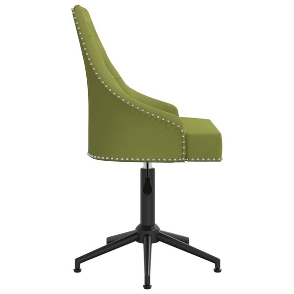 vidaXL Chaises pivotantes &agrave; manger lot de 2 Vert clair Velours