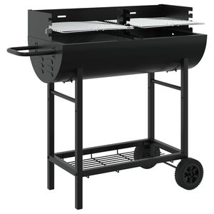 vidaXL Grill charbon 96,5 x 42,5 x 88,5 cm Noir